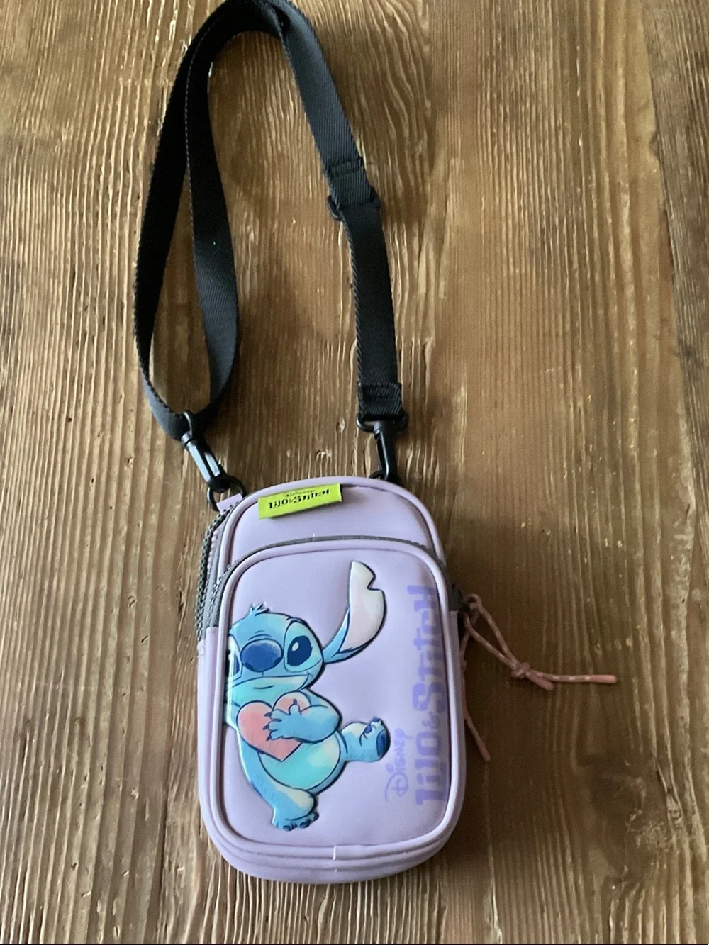 Zara Disney Lilac Lilo & Stitch Crossbody Bag with Pastel Blue Character